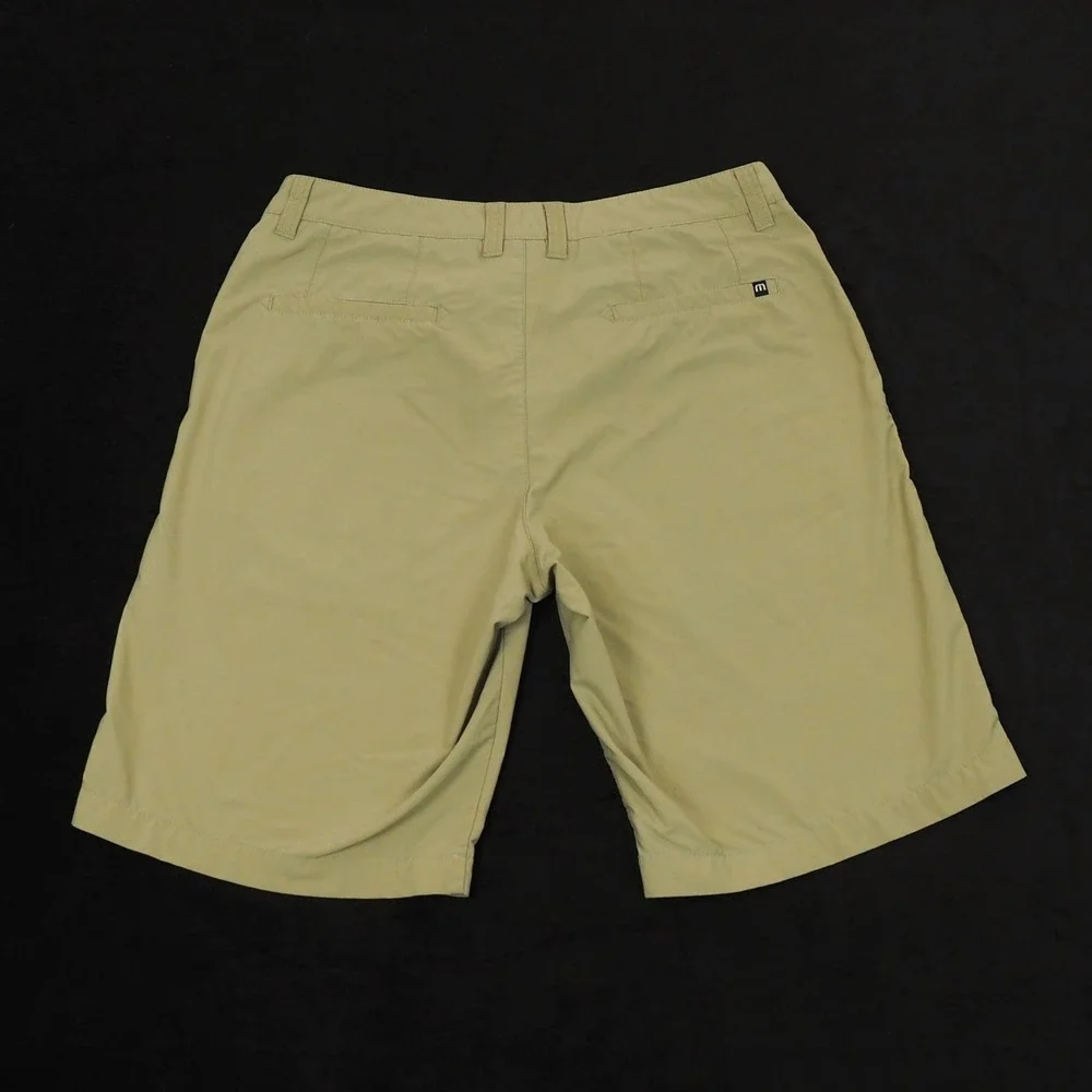 Travis Mathew Golf Chino Shorts Mens 32 Khaki Brown Performance Stretch Blend
